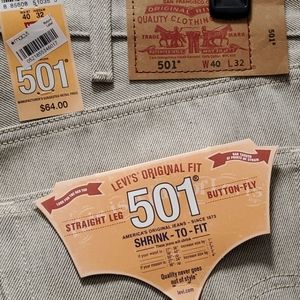 Levis original fit straight leg button
